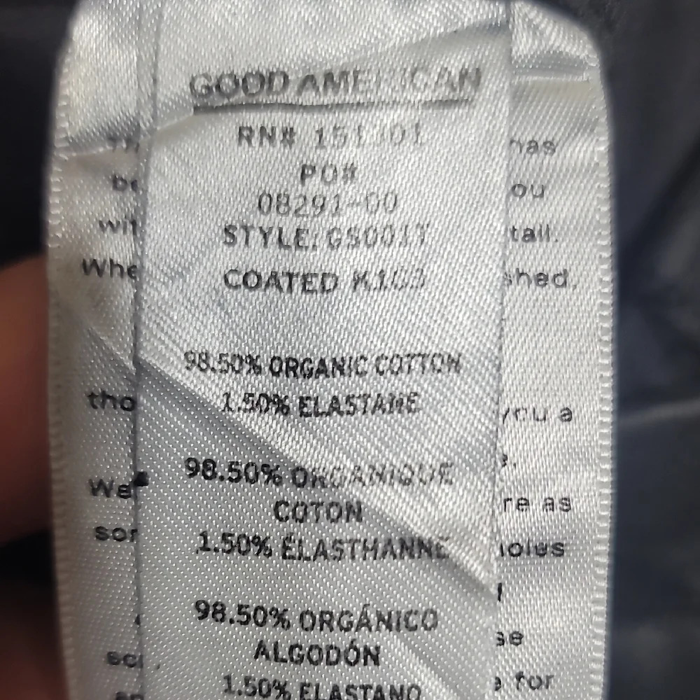Good American Black Coated Denim Jeans - Picture 3 of 8
